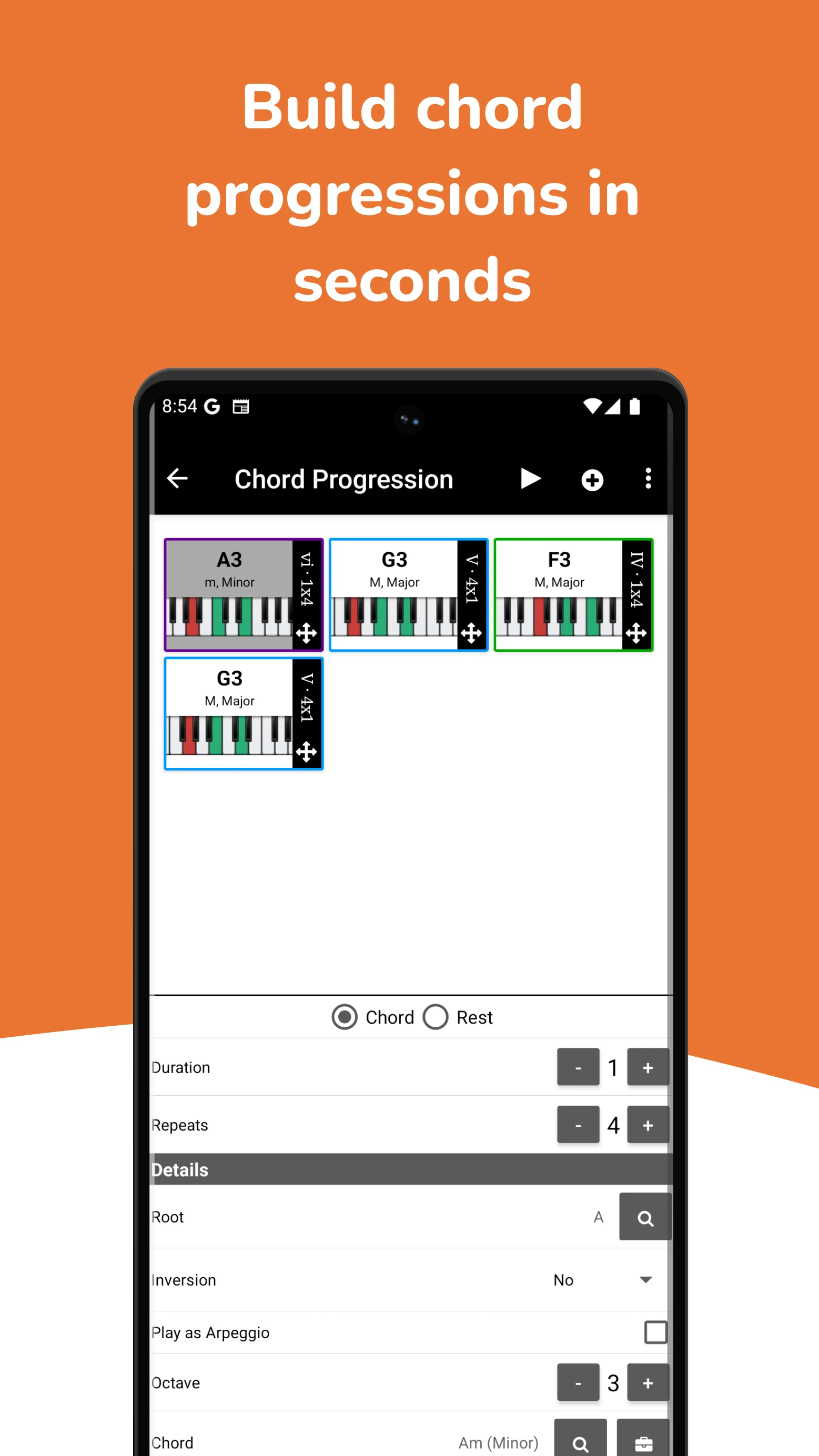 Piano Chords, Scales Companion screenshot