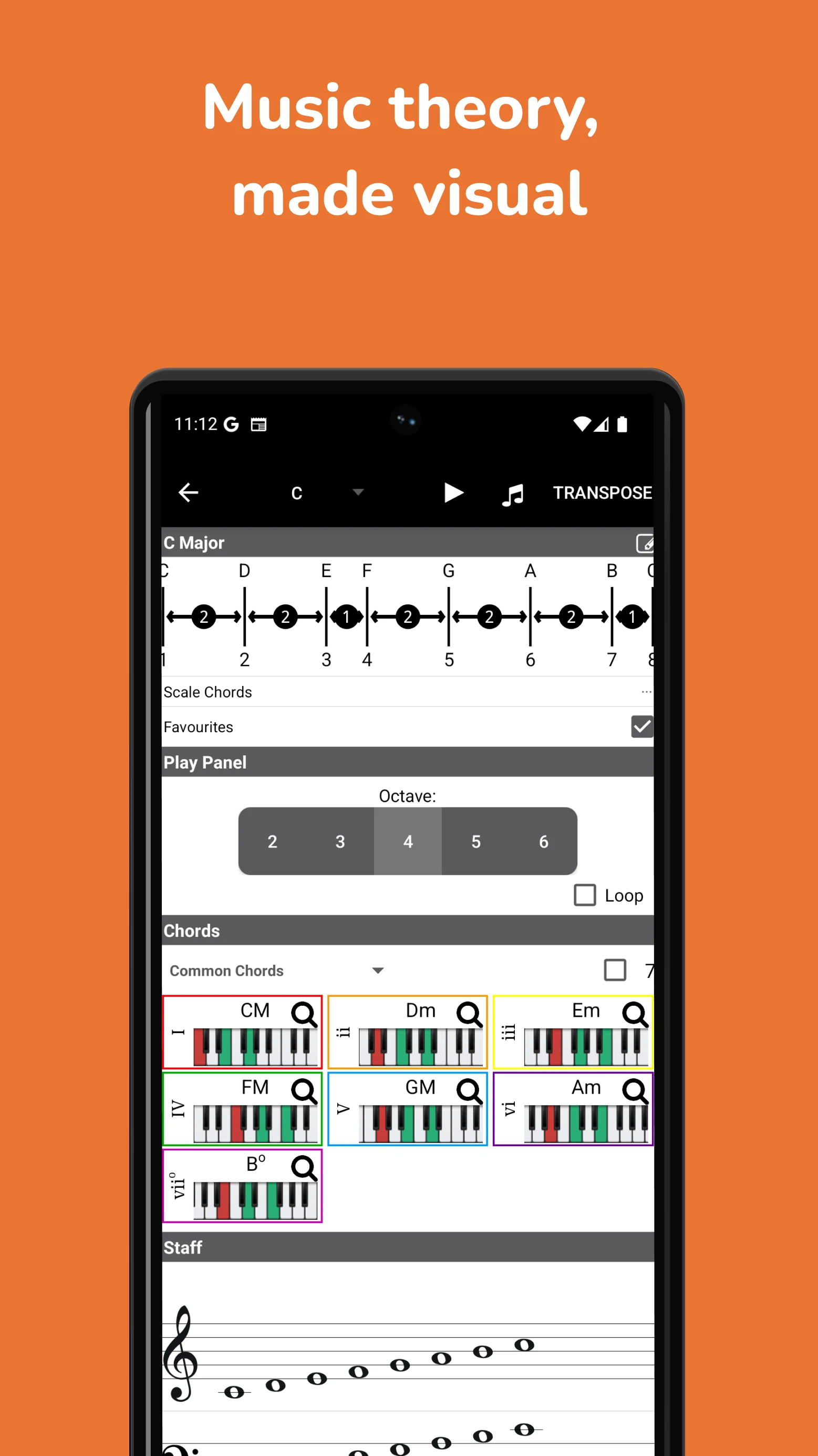 Piano Chords, Scales Companion screenshot