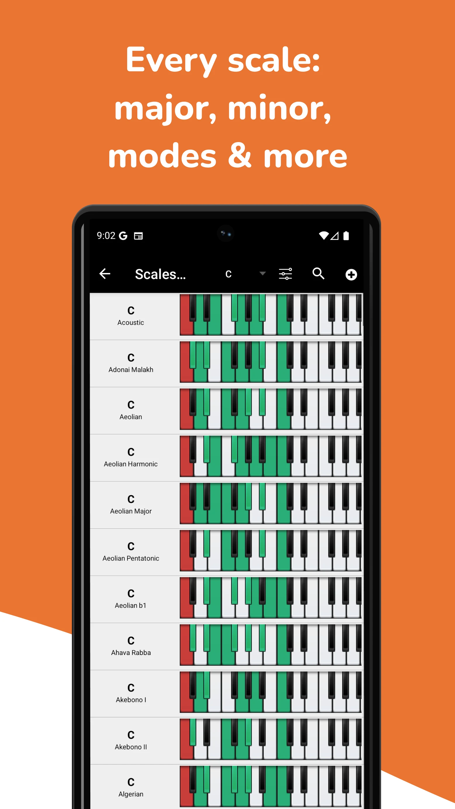 Piano Chords, Scales Companion screenshot
